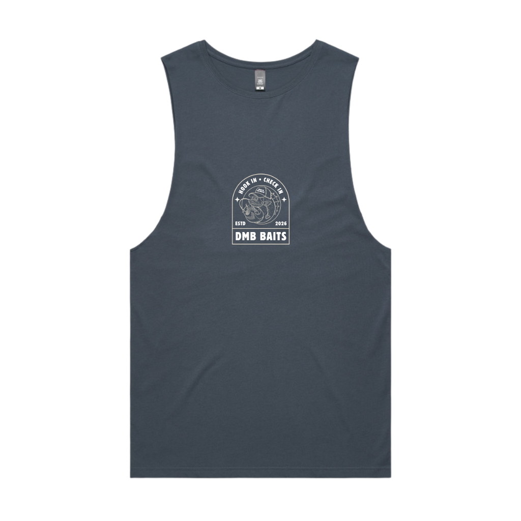 **PRE-SALE** The Check In Singlet - Petrol Blue