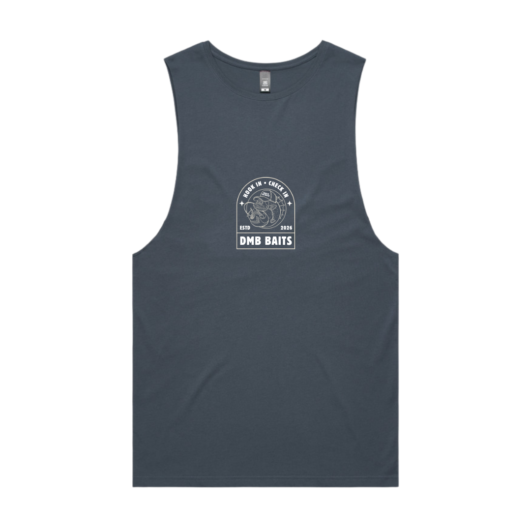 **PRE-SALE** The Check In Singlet - Petrol Blue