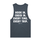 **PRE-SALE** The Check In Singlet - Petrol Blue